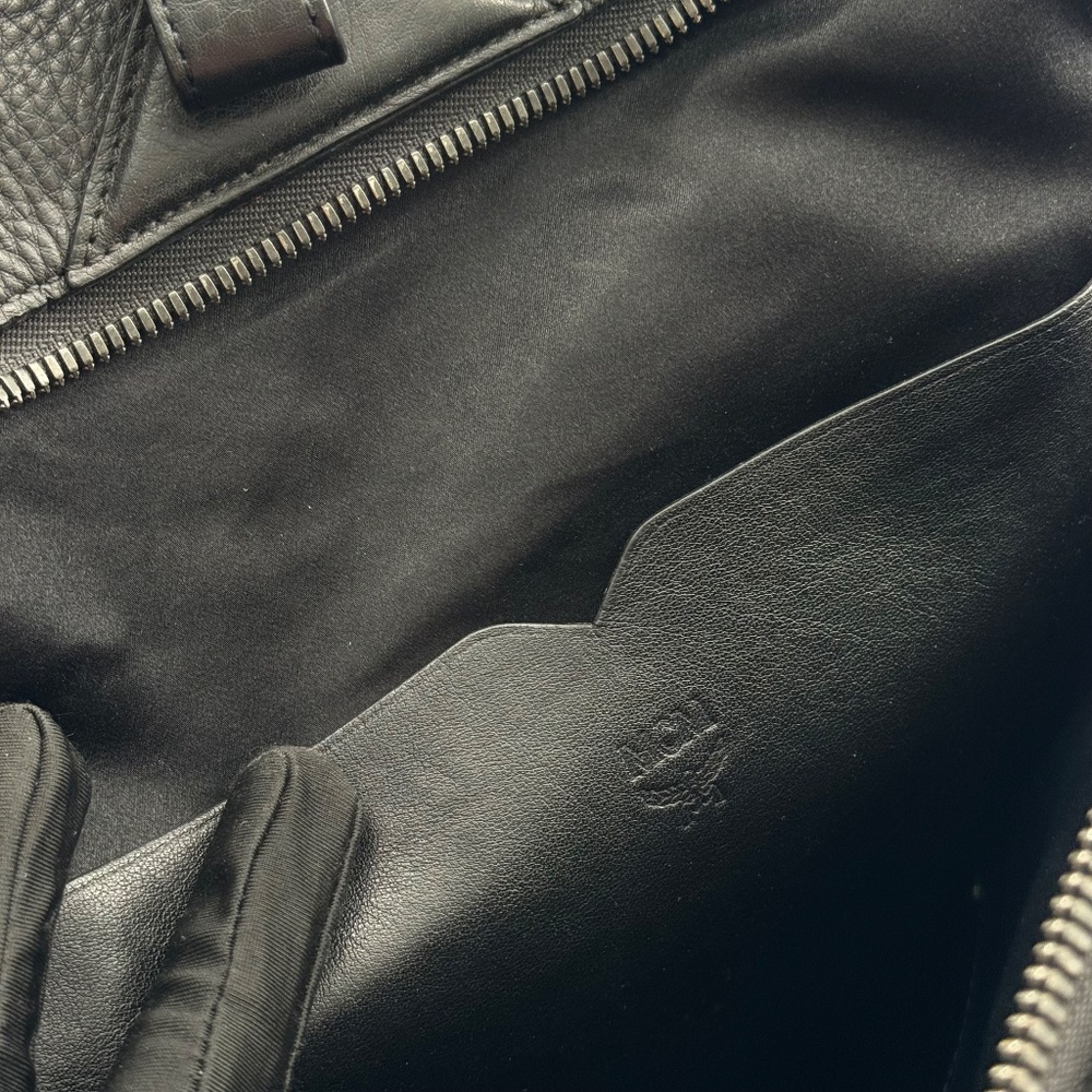 MCM Leather Backpack with Python Print Front Panel - Picture 10 of 16